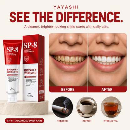 YAYASHI SP-8 Daily Brightening Toothpaste — 120g，YAYASHI SP-8 Daily Brightening Toothpaste — 120gYAYASHI SP-8 Daily Brightening Toothpaste — 120gYAYASHI SP-8 Daily Brightening Toothpaste — 120g